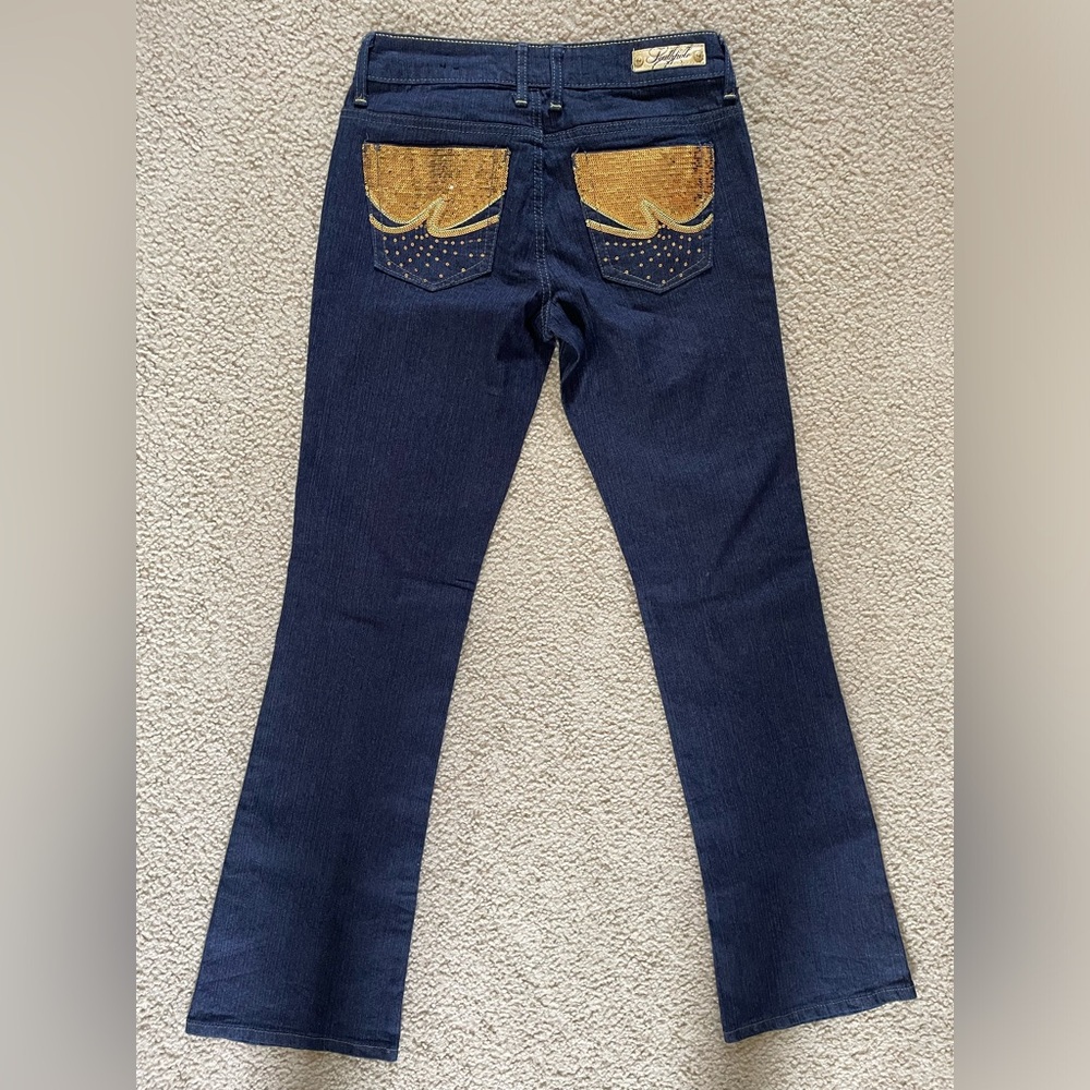 SouthPole Jeans -Gold Sequins on back pockets
-Back and front pockets - 
New